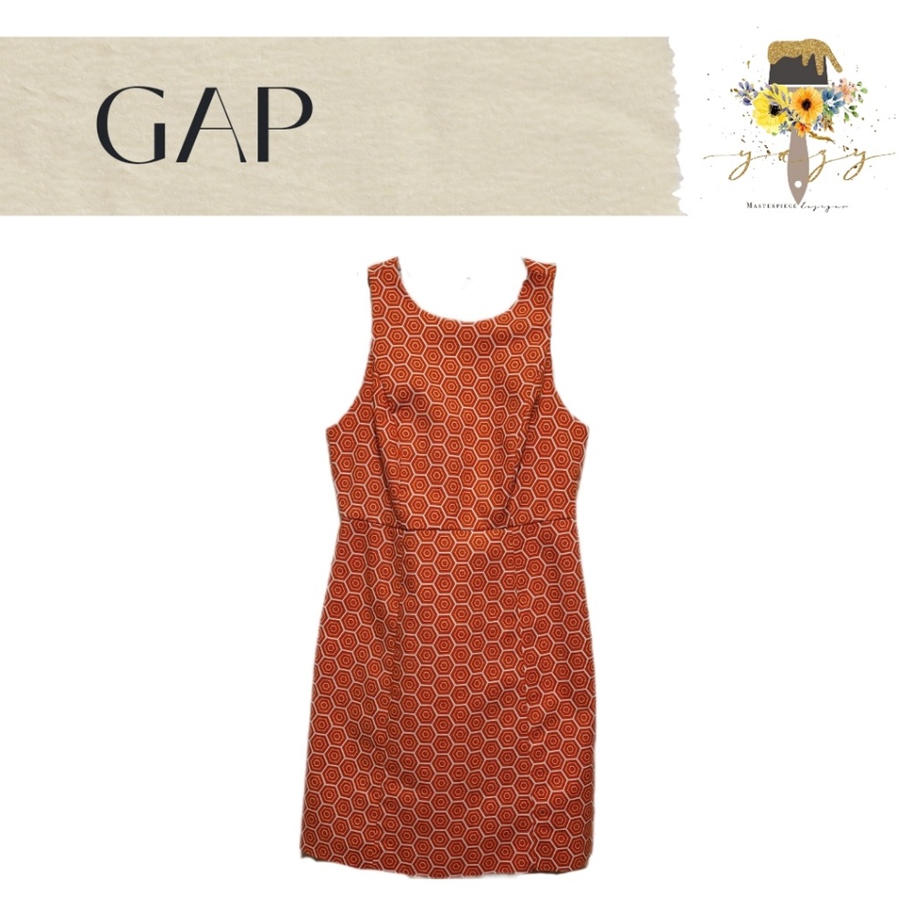 GAP Women's Orange Sleeveless Midi Dress Petite 0